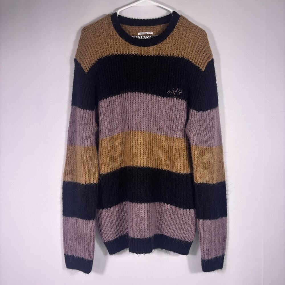 M/SF/T Mad Minds Chunky Multicolor Striped Crewneck Sweater Size Medium T2